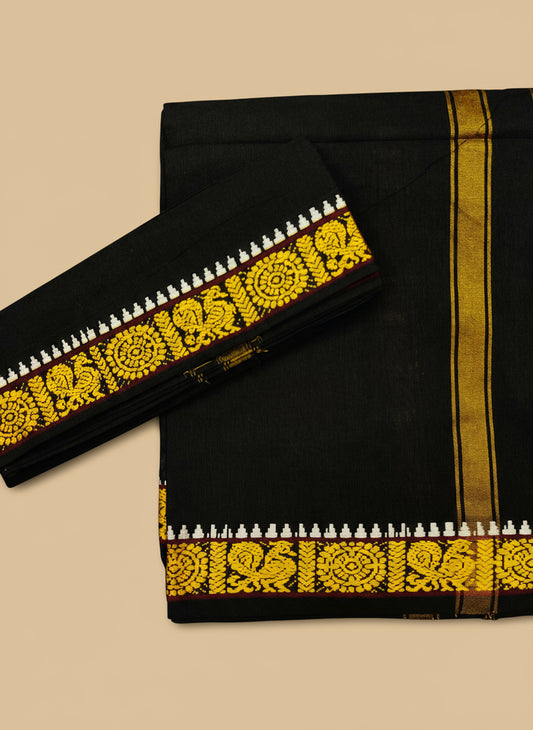 Penguin dhoti and angavastram set